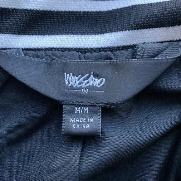 Mossimo Blazer M Womens Black White Striped Business Career Office Jacket Preppy - Picture 5 of 12